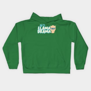 No Llama Drama Cool Llama with sunglass design Kids Hoodie